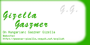 gizella gaszner business card